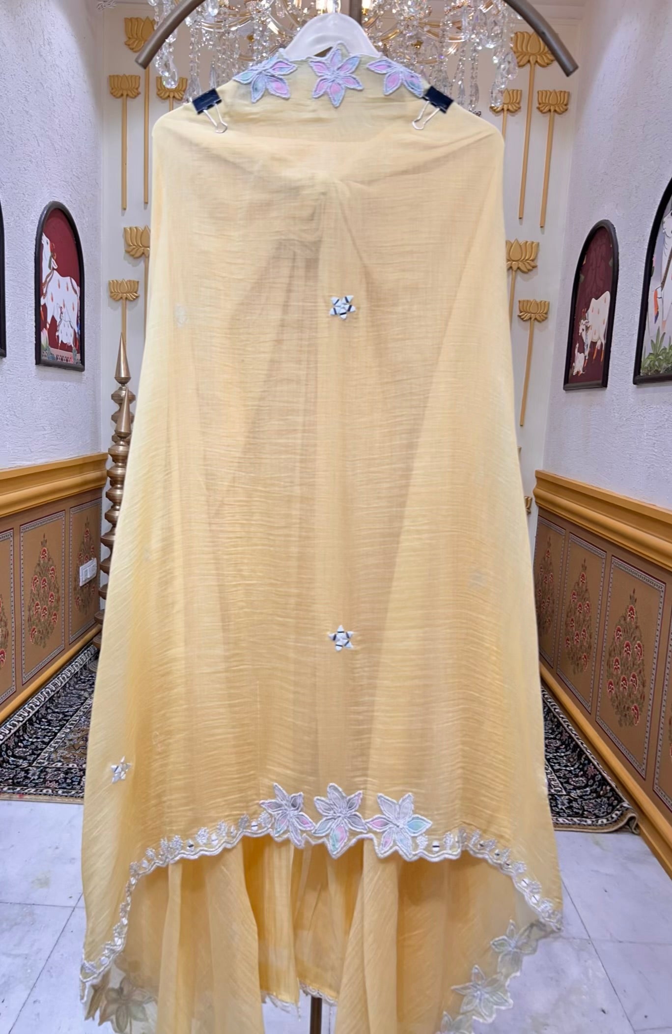 Nazira Mul Aaina Suit (Yellow)