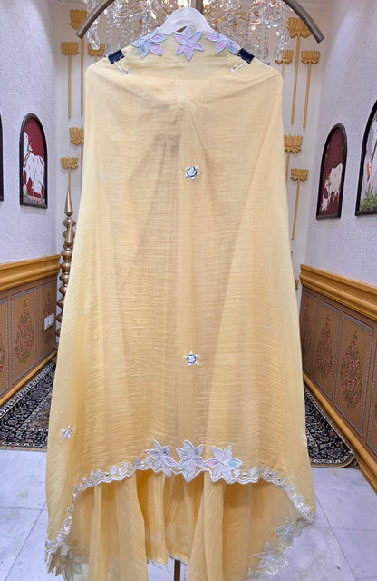 Nazira Mul Aaina Suit (Yellow)