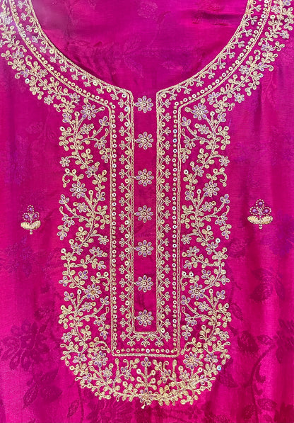 Sunehri Raah Banarasi Suit (Purple)