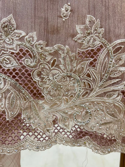 Naazira Crystal Cutwork Suit (Lavender)