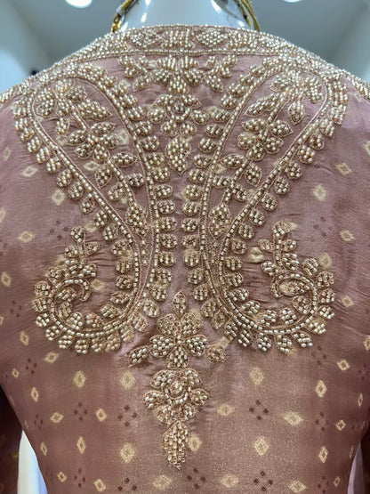 Ruhmehar Pakistani Silk Élan Set (Pink)