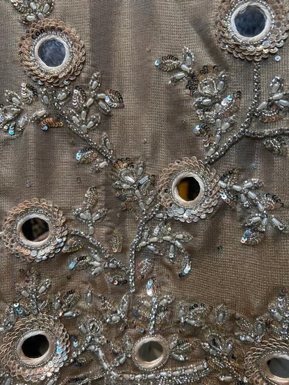 Seranza Organza Suit (Beige)