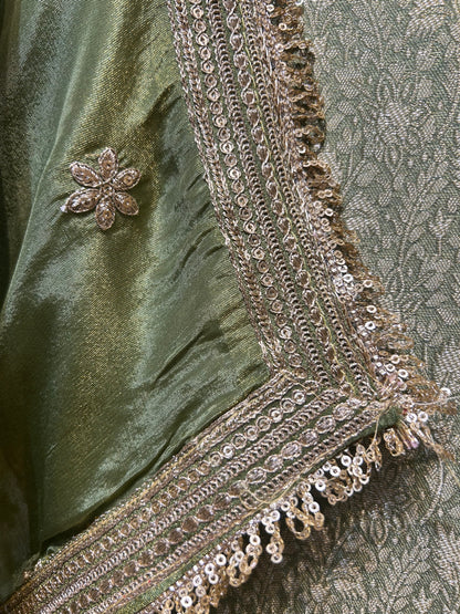 Noorayra Pita Zari Banarasi Suit (Green)