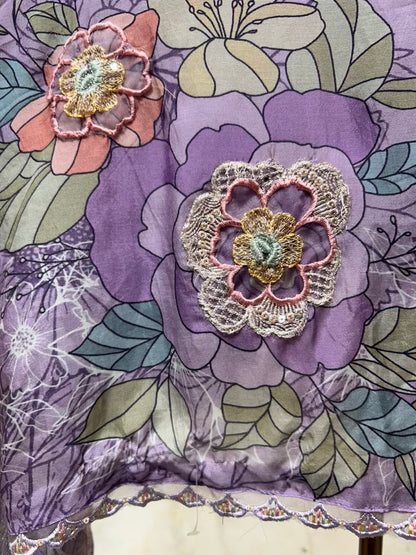 Eshira Print Noor Suit (Purple)