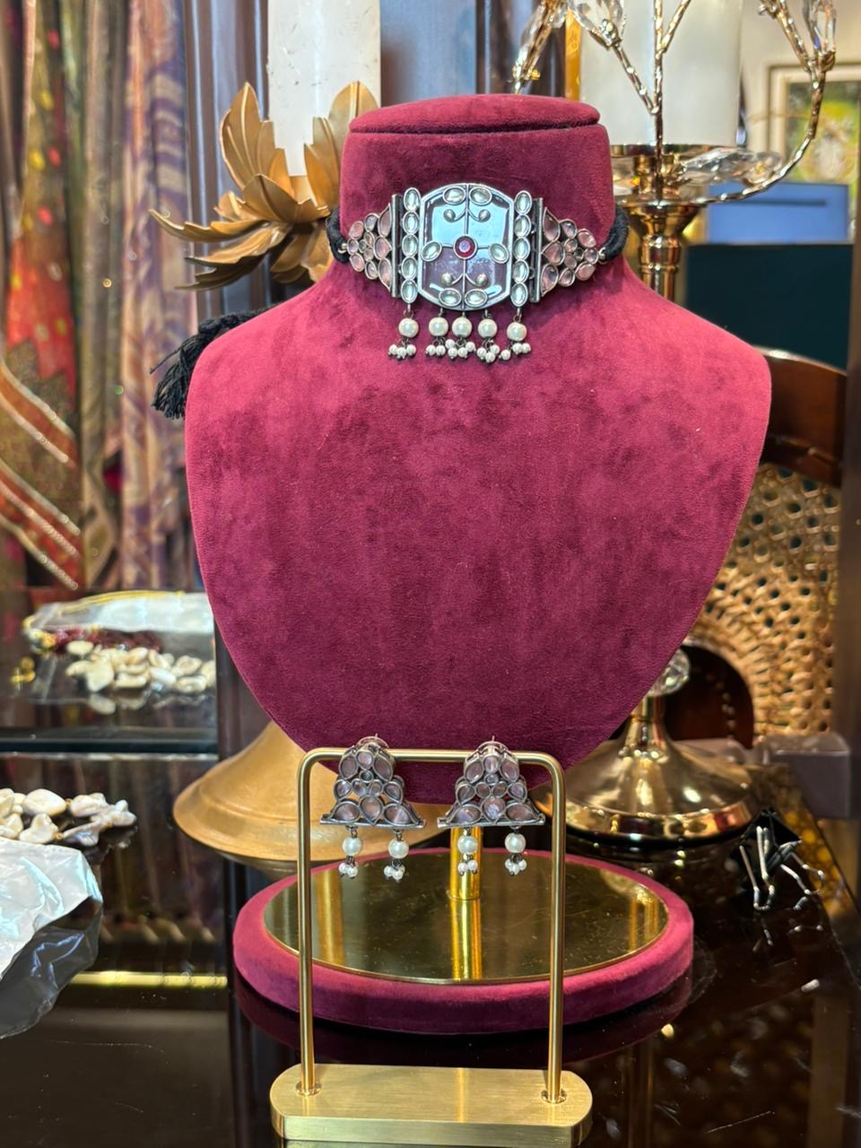 Gulnaaz Choker Set (Pink)