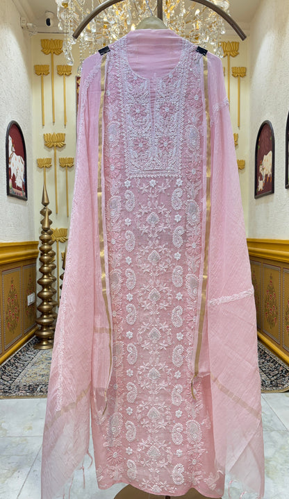 Zehvika Handcrafted Chanderi Suit