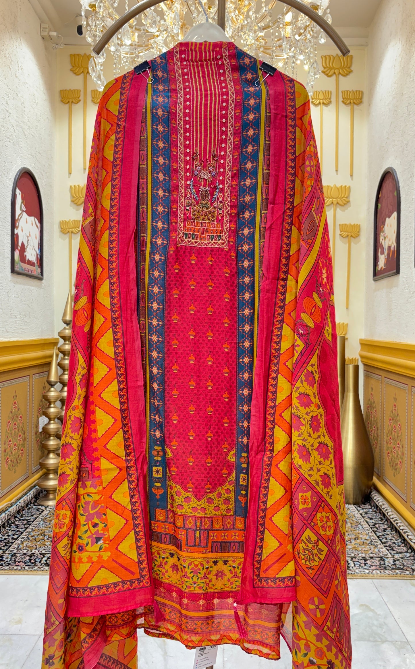 Mehrzoya Mul Chanderi Suit