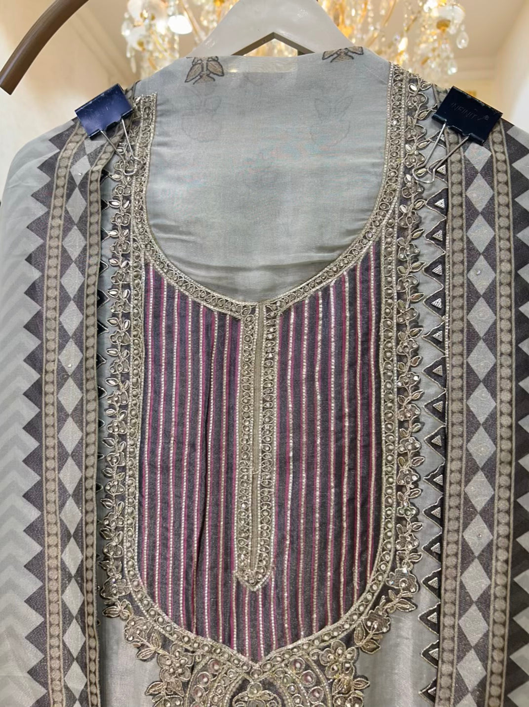 Zehryn Coin Lace Shimmer Suit