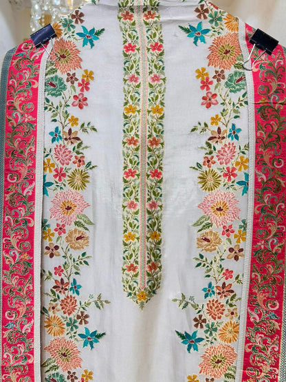 Sahira Katan Banarasi Suit (Ivory)