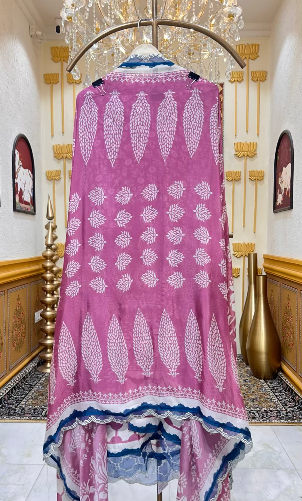 Aafiya Print Veil Suit (Mauve)