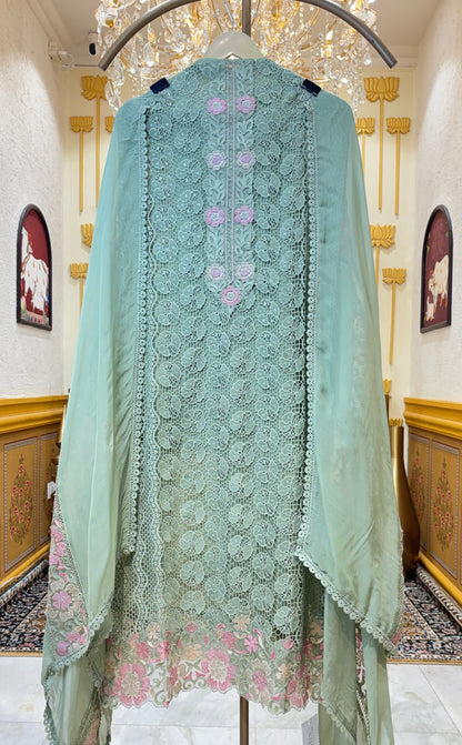 Noorbano Organza Lace Suit