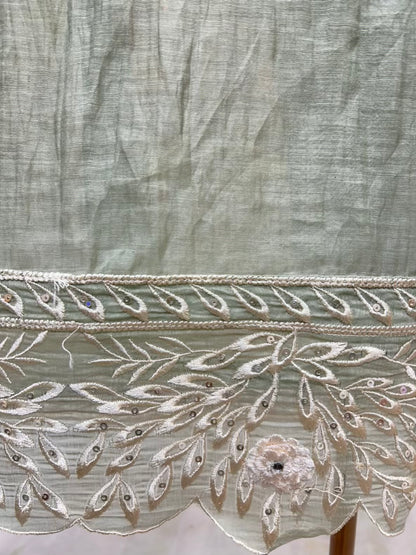 Nazira Resham Mul Suit (Pista Green)