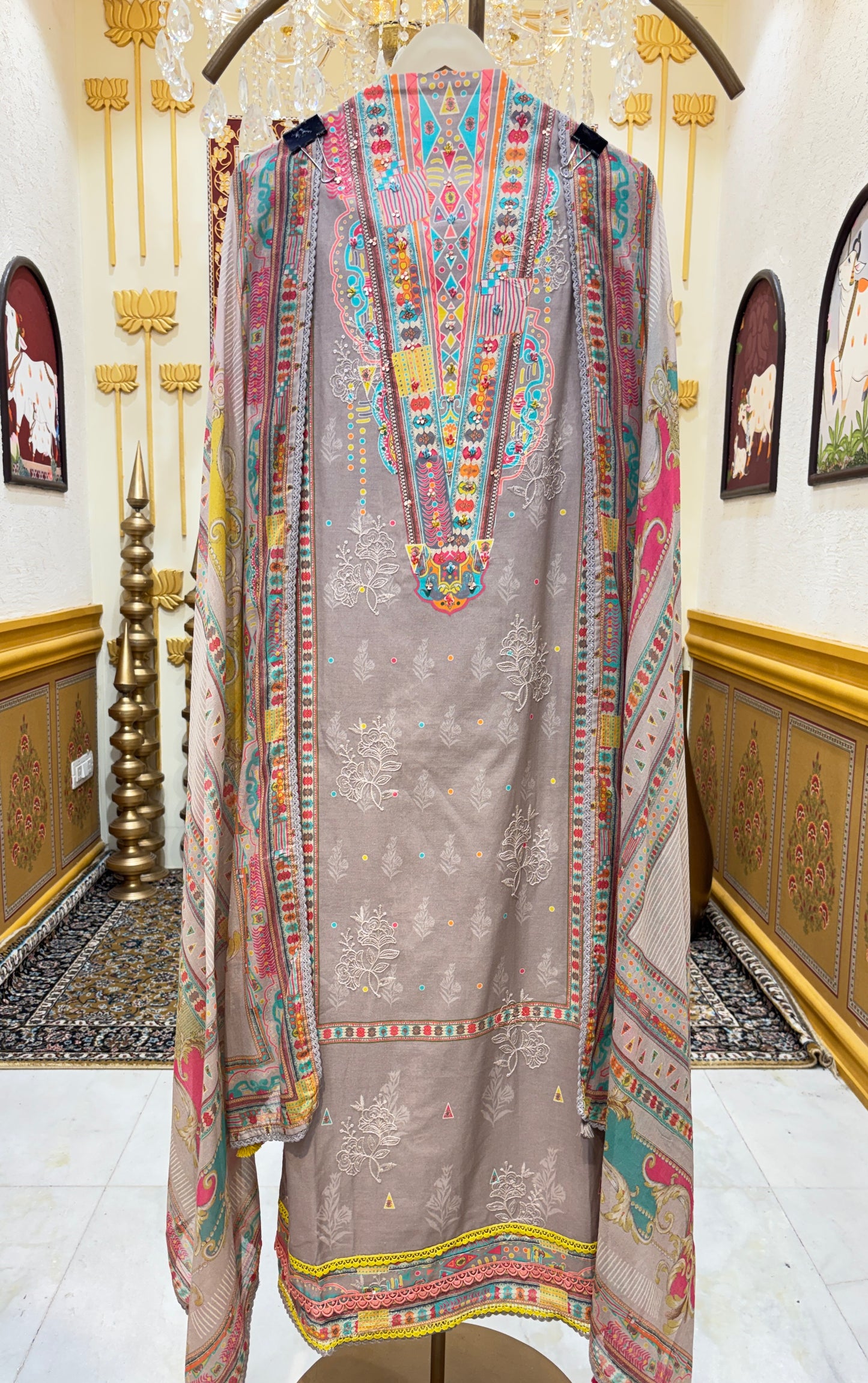 Aafreen Sequin Cotton Suit