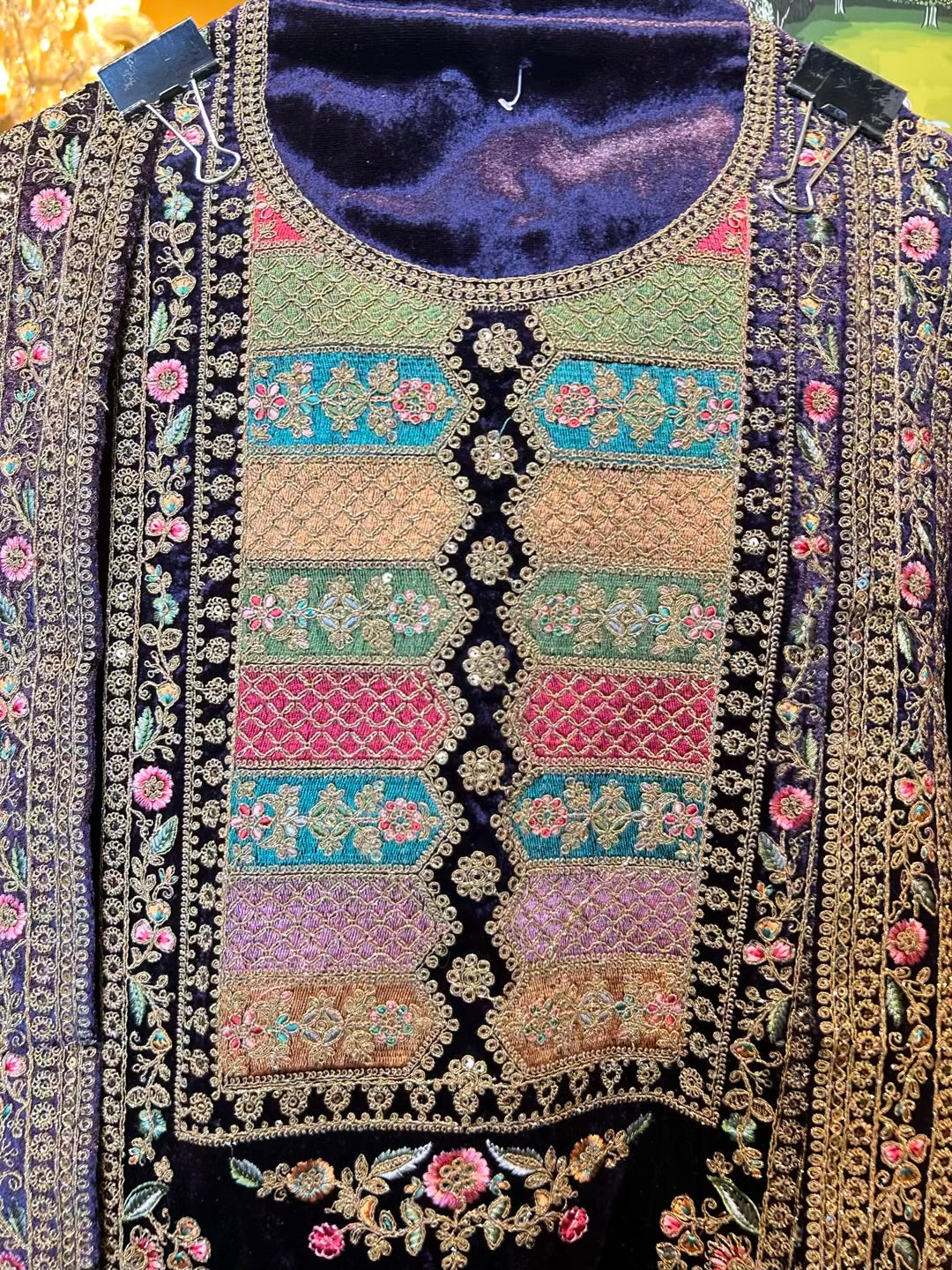 Ferozara Velvet Suit (Purple)