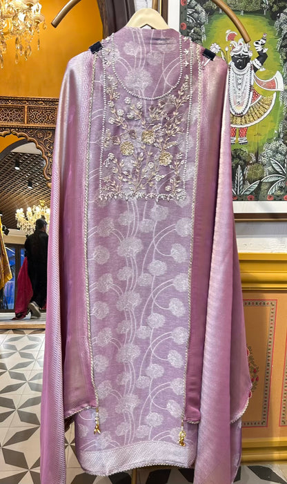 Zarbanoor Brocade Suit (Lavender)