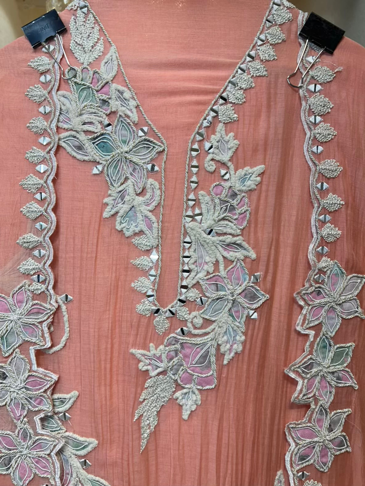 Nazira Mul Aaina Suit (Peach)