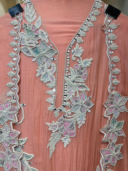 Nazira Mul Aaina Suit (Peach)