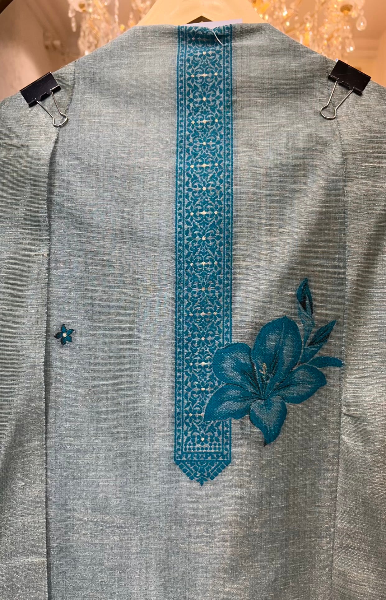 Ishvani Linen Suit (Blue)