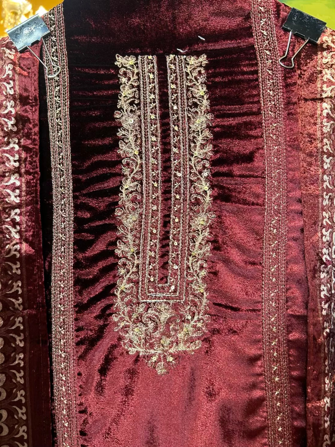 Hoorain-é-Velvet Suit (Wine)