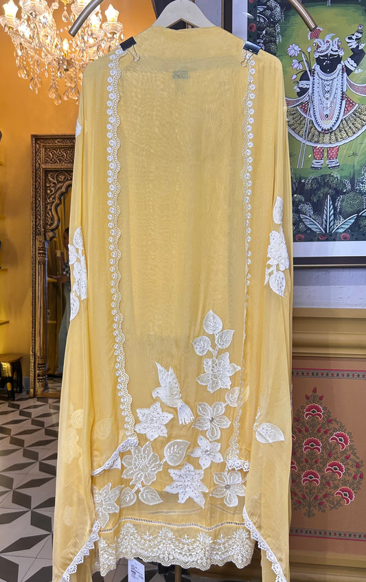 Gulaab Organza Suit (Yellow)