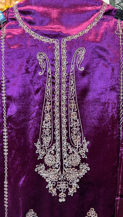 Zarbella Velvet Suit (Purple)