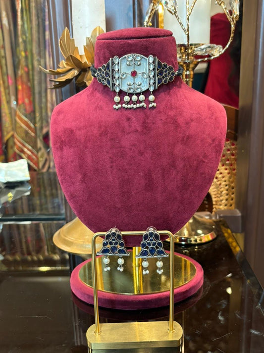 Gulnaaz Choker Set (White)