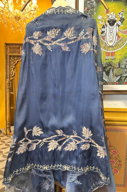 Tavira Organza Suit (Peacock Blue)