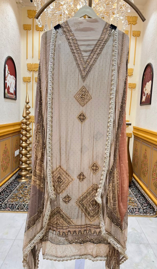 Ishira Lace Veil Suit (Ivory)