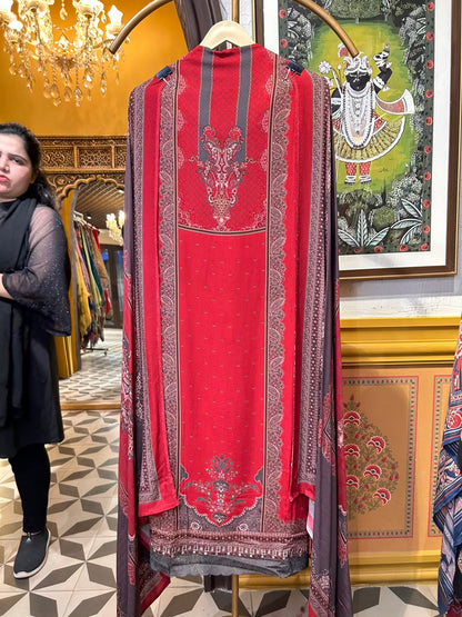 Rimzara Kashmiri Suit (Red)