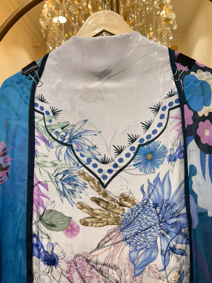 Aafiya Pastel Whisper Suit (Peacock Blue)
