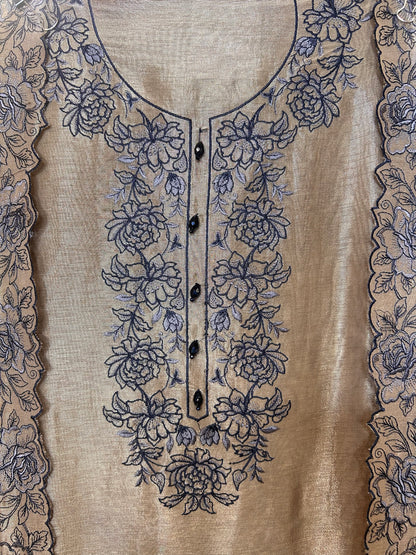 Khwab Organza Suit (Beige)