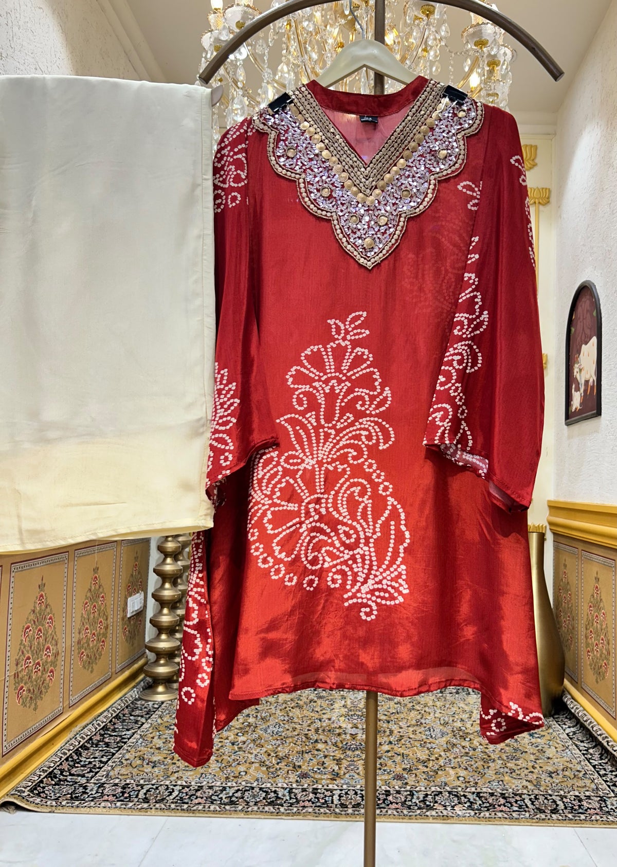 Rangmeher Bandhani Co-ord Set