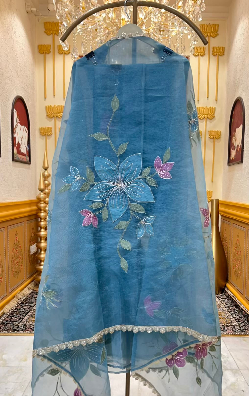 Sarvika Gota Jhalar Suit (Blue)