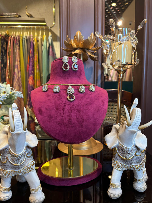 Elanora Choker Set (Red)