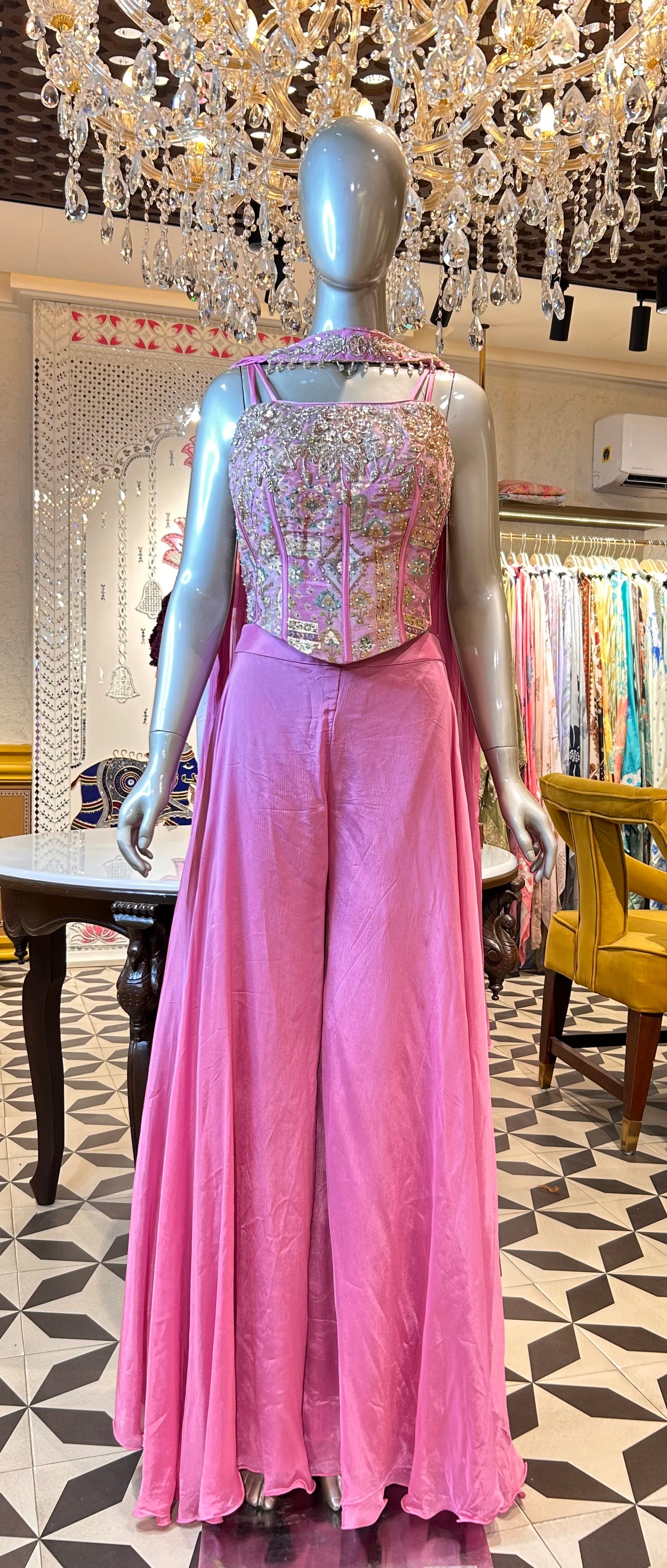 Rangmahal Crop Top Set
