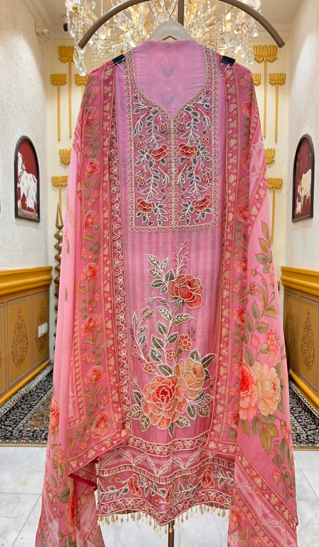 Aamira Dori Moti Organza Suit