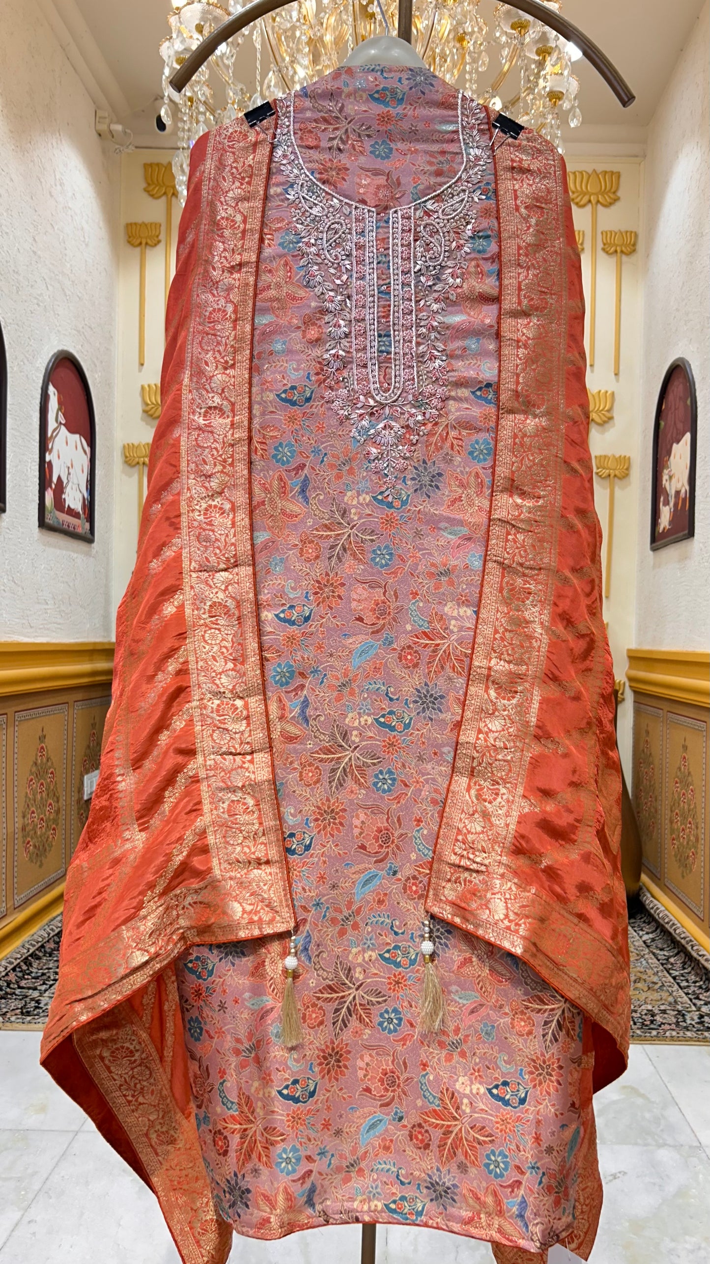 Rajvielle Dabka Suit