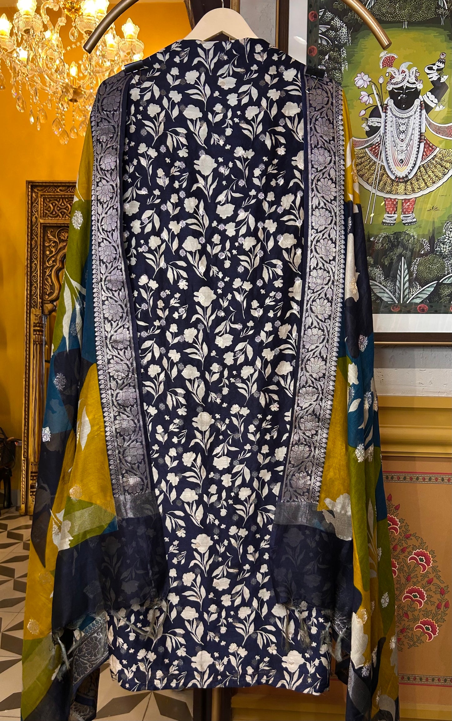 Karvani Maheshwari Suit (Blue)