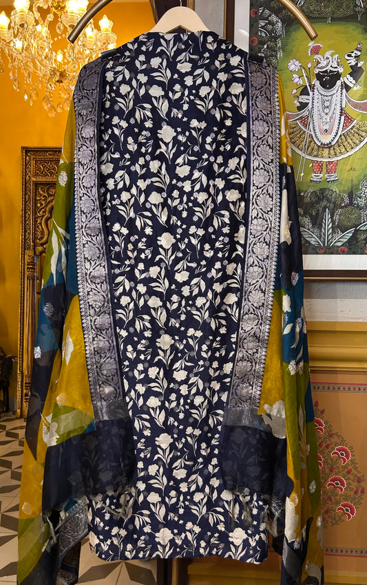 Karvani Maheshwari Suit (Blue)