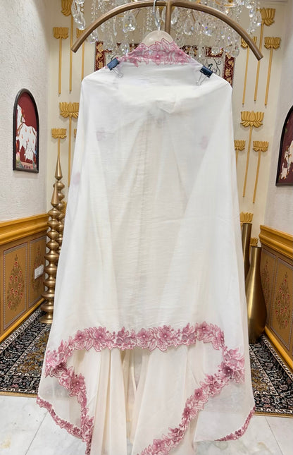 Mehveen Chanderi Mul Suit (Beige & Pink)