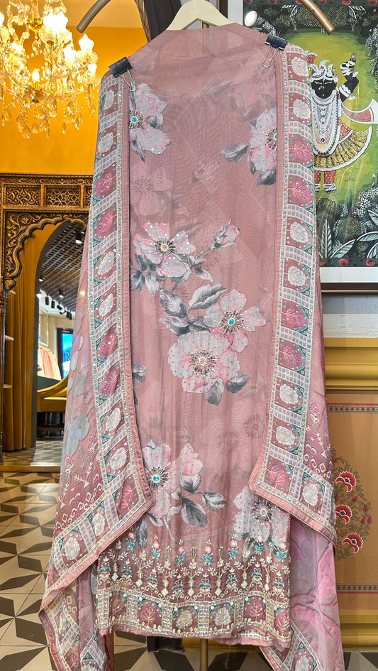 Eshani Organza Printed Suit