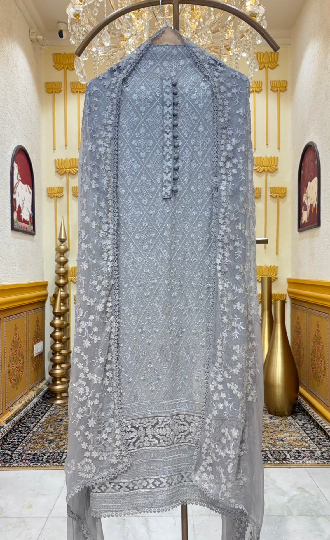 Naira Sequin Georgette Suit