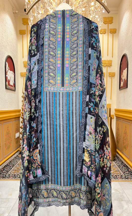 Aavira Silk Veil Suit (navy blue)￼