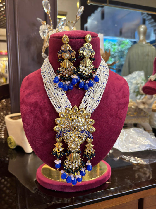 Mehrunnisa Polki Set (Blue)