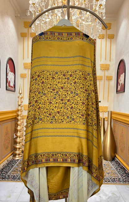 Mehroza Pashmkaar Suit (Yellow)