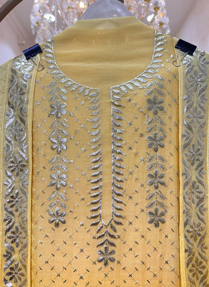 Zoraya Golden Zari Chanderi Suit