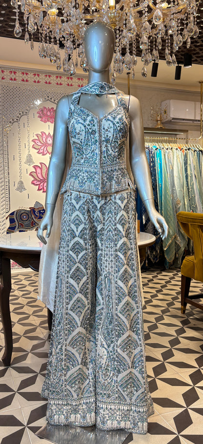 Nalini Shimmer Sharara Set