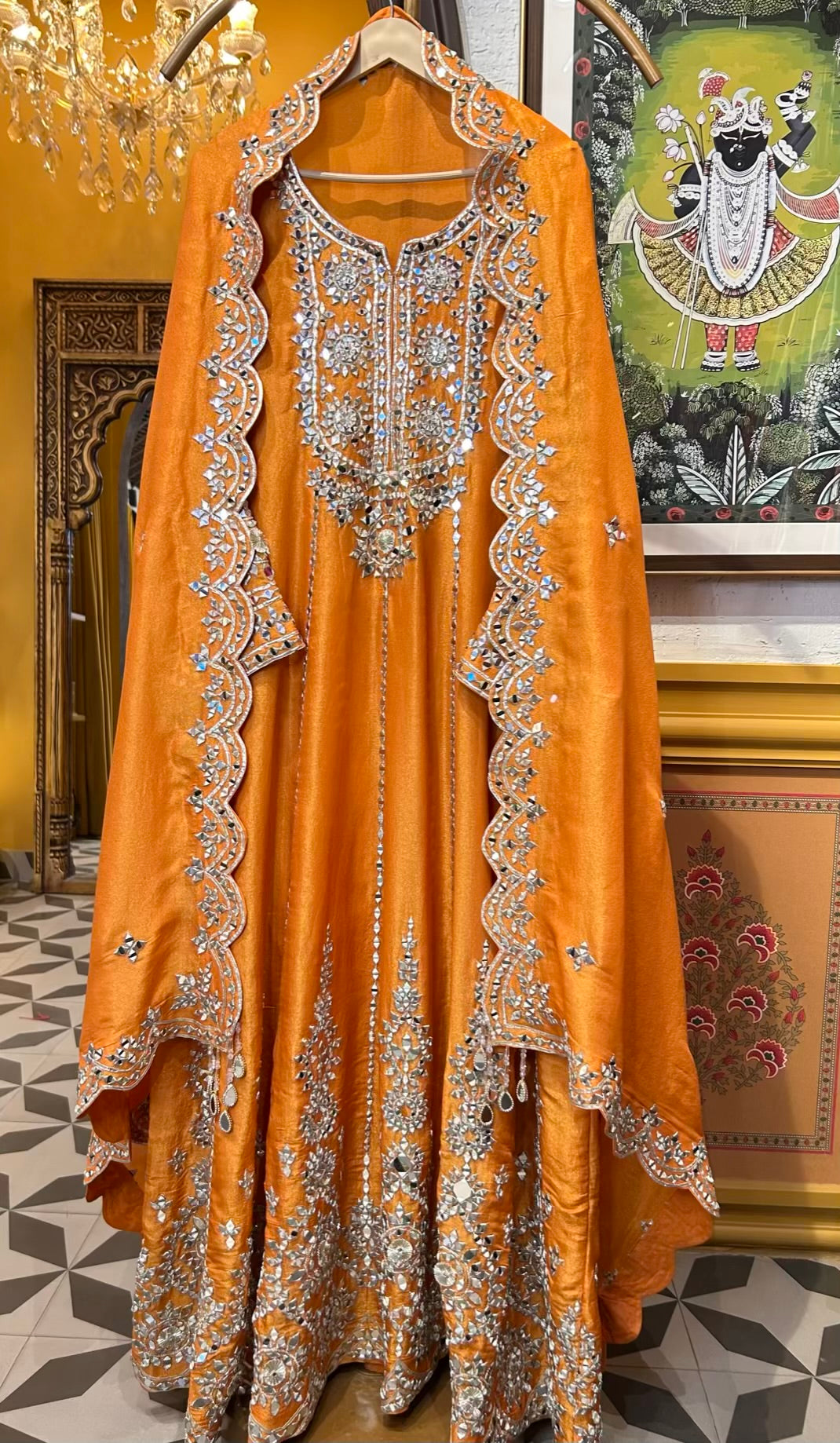 Ameera-é-Noor Anarkali (Orange)