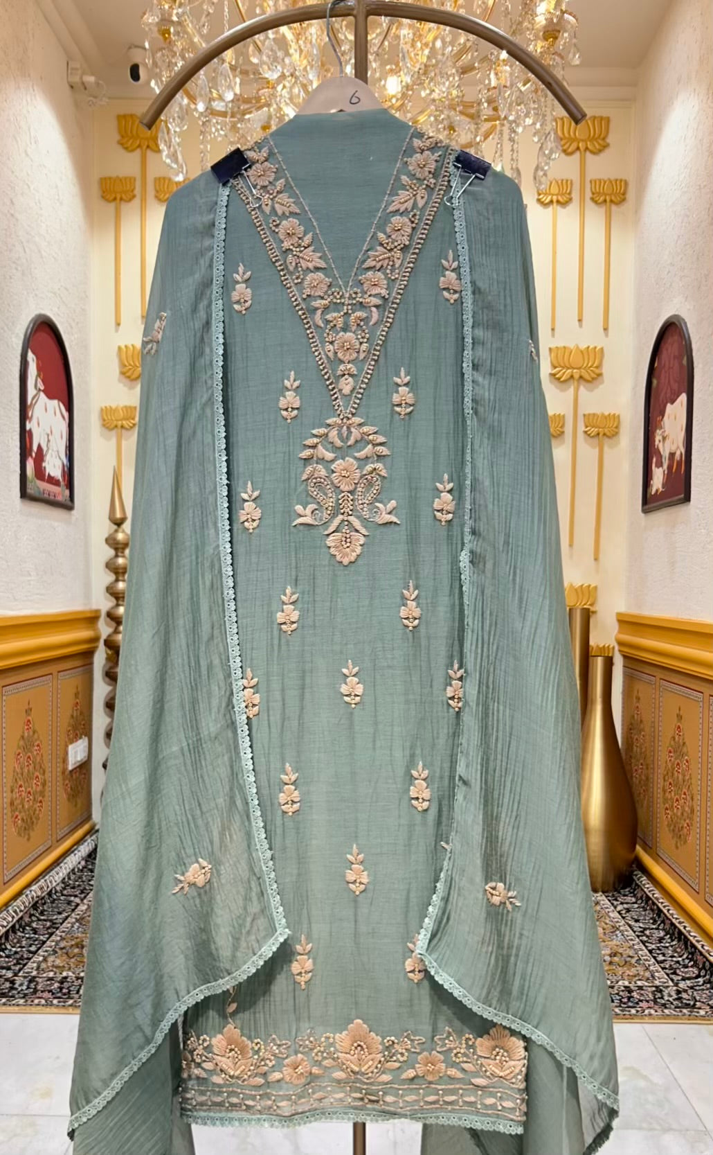 Elyra Thread Chanderi Suit