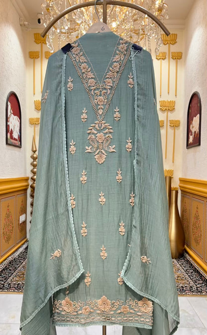 Elyra Thread Chanderi Suit
